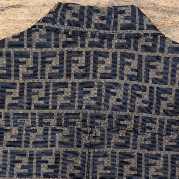 Vintage 2000s Fendi Black and Brown Logo Vest US 2/4 IT 40 Y2K - Picture 6 of 9